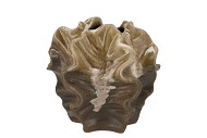 DION BROWN VASE 21X21X20CM NM