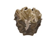DION BROWN VASE 17X17X16CM NM