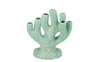 SHELLA GREEN VASE CORAL 22X12X25CM