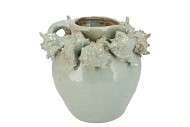 SHELLA LIGHT GREEN VASE SHELL 29X29X24CM