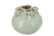 SHELLA LIGHT GREEN VASE 25X25X20CM