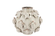 PEARL SEA WHITE VASE TURTLE 29X29X27CM NM