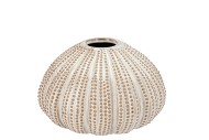 PEARL GREY VASE URCHIN 16X16X10CM NM
