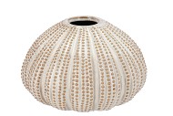 PEARL GREY VASE URCHIN 22X22X14CM NM