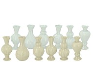 LOIS GREEN MIX  NATURAL VASE PRETTY ASS 8X8X17CM NM