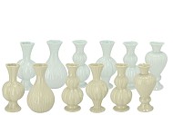 LOIS GREEN NATURAL VASE PRETTY ASS 11X11X22CM NM