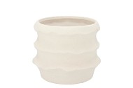 JUNIA WHITE STRUCTURE POT 15X15X12CM