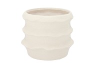 JUNIA WHITE STRUCTURE POT 19X19X15CM