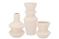 LISBOA WHITE VASE BUBBLE S/3 11X11/11X16/10X24