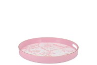 MELAMINE OLD PINK PLATE ROUND 30X30X4CM NM