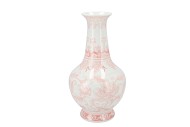 HAILEY PINK PORCELAIN VASE FLOWER TUBE 20X37CM NM