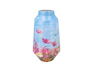 APRIL FLOWER BLUE VASE IRON 26X26X46CM NM