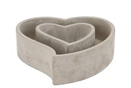 CONCRETE GREY HEART 22X20.5X5.8CM