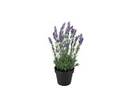 SILK LAVENDER PURPLE IN POT BLACK S 15X15X20CM NM