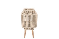 CRUZ SAND LANTERN SQUARE ON STANDS 13X19X36CM