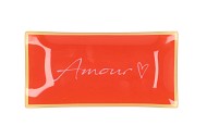 PLATE RECTANGLE AMOUR 20X10X2CM NM