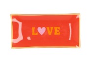 PLATE RECTANGLE LOVE 20X10X2CM NM