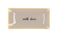 PLATE RECTANGLE WITH LOVE 20X10X2CM NM