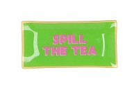 PLATE RECTANGLE SPILL THE TEA 20X10X2CM NM