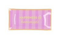 PLATE RECTANGLE HAPPINESS IS HOMEMADE 20X10X2CM NM