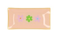 PLATE RECTANGLE FLOWERS 20X10X2CM NM