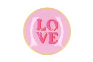 PLATE ROUND LOVE 18X18X2CM NM