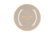 PLATE ROUND YOU + ME = LOVE 18X18X2CM NM