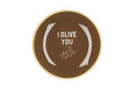 PLATE ROUND I OLIVE YOU 18X18X2CM NM