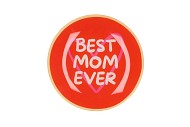 PLATE ROUND BEST MOM EVER 18X18X2CM NM