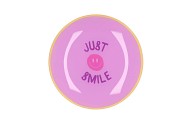 PLATE ROUND JUST SMILE 18X18X2CM NM