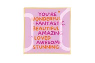 PLATE SQUARE YOU'RE WONDERFUL 18X18X2CM NM