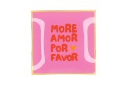 PLATE SQUARE MORE AMOR FOR FAVOR 18X18X2CM NM