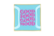 PLATE SQUARE GOOD FOOD GOOD MOOD 18X18X2CM NM