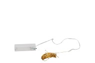 LED SHINE LIGHT CHAIN 40LED TIMER EXCL BATTERY 195+10CM GOLD