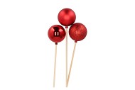 PICK SHINE BALL JOLLY RED GLITTER/SHINY/MATT 6X50CM P/3