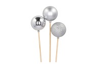 PICK SHINE BALL SILVER GLITTER/SHINY/MATT 6X50CM P/3