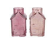 MILLE SAND/OLD PINK VASE HOUSE 13X13X22CM NM