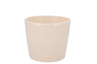 CERAMIC BEIGE STONE POT 11X9,5CM