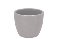 CERAMIC GREY STONE POT 10X8,5CM
