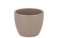 CERAMIC TAUPE MATT POT 10X8,5CM