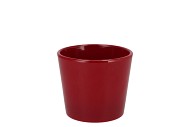 CERAMIC WINE RED SHINY POT 11X9,5CM