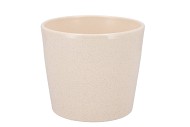 CERAMIC BEIGE STONE POT 15X13,5CM