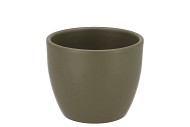 CERAMIC CAPERS GREEN MATT POT 10X8,5CM