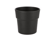 CERAMIC ANTHRACITE MATT POT ORCHID EDGE 13X12,5CM