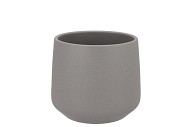 CERAMIC GREY STRUCTURE POT BERLIN 16X14,5CM