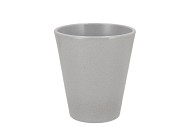 CERAMIC GREY STRUCTURE POT BERLIN 18X15,5CM