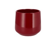 CERAMIC WINE RED SHINY POT BERLIN 13X11,5CM
