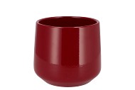 CERAMIC WINE RED SHINY POT BERLIN 16X14,5CM