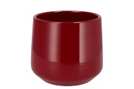 CERAMIC WINE RED SHINY POT BERLIN 18X15,5CM