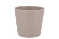 CERAMIC TAUPE MATT POT 13X12CM